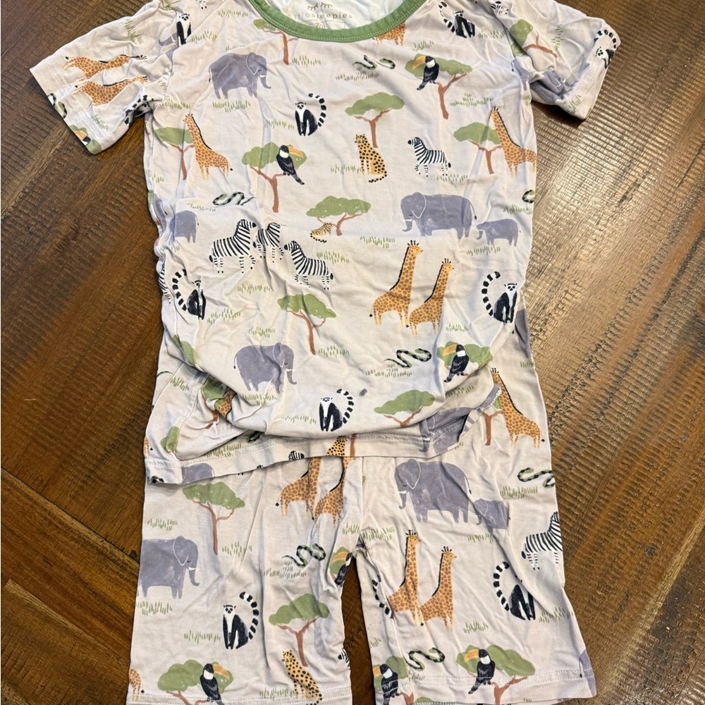 Little sleepies Kids Safari Animal Print Pajamas